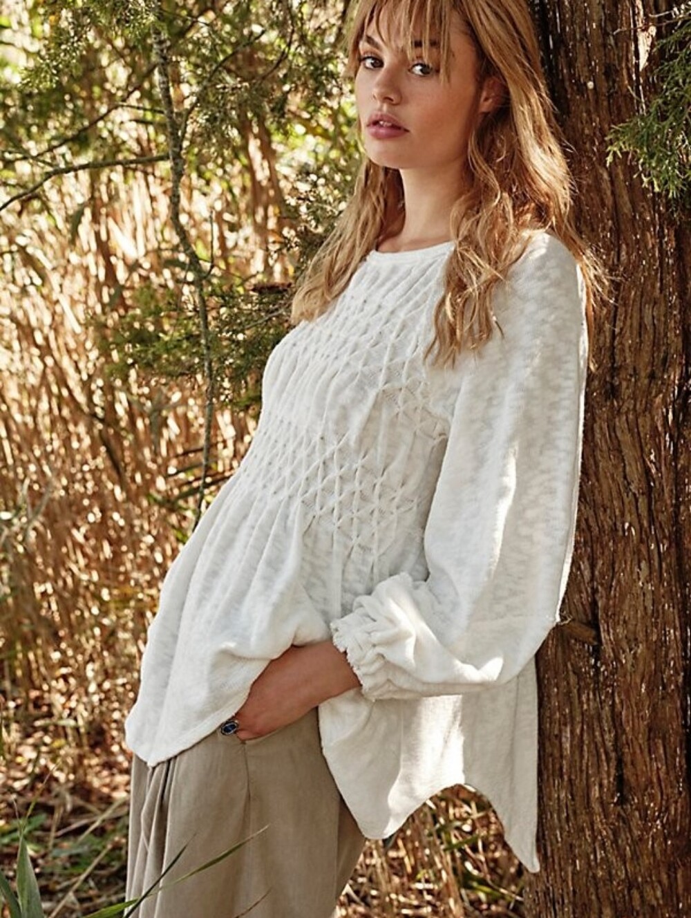 Free People Snowbell Babydoll Sweater Size XS/S